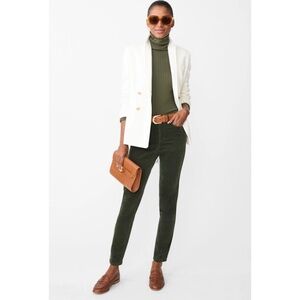 J MCLAUGHLIN WATSON VELVET JEANS 4 DARK FOREST GREEN STRETCH SKINNY PREPPY CHIC